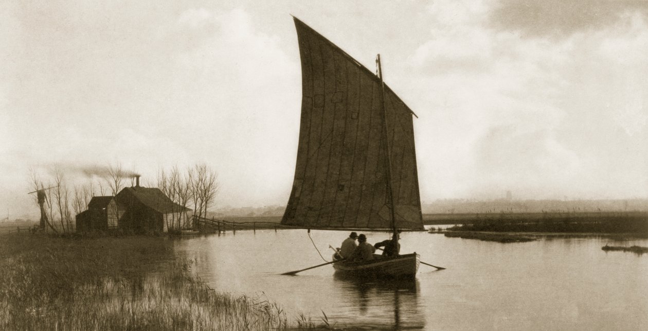 Die alte Ordnung und die neue, Leben und Landschaft auf den Norfolk Broads, ca. 1886 von Peter Emerson und Thomas Goodall