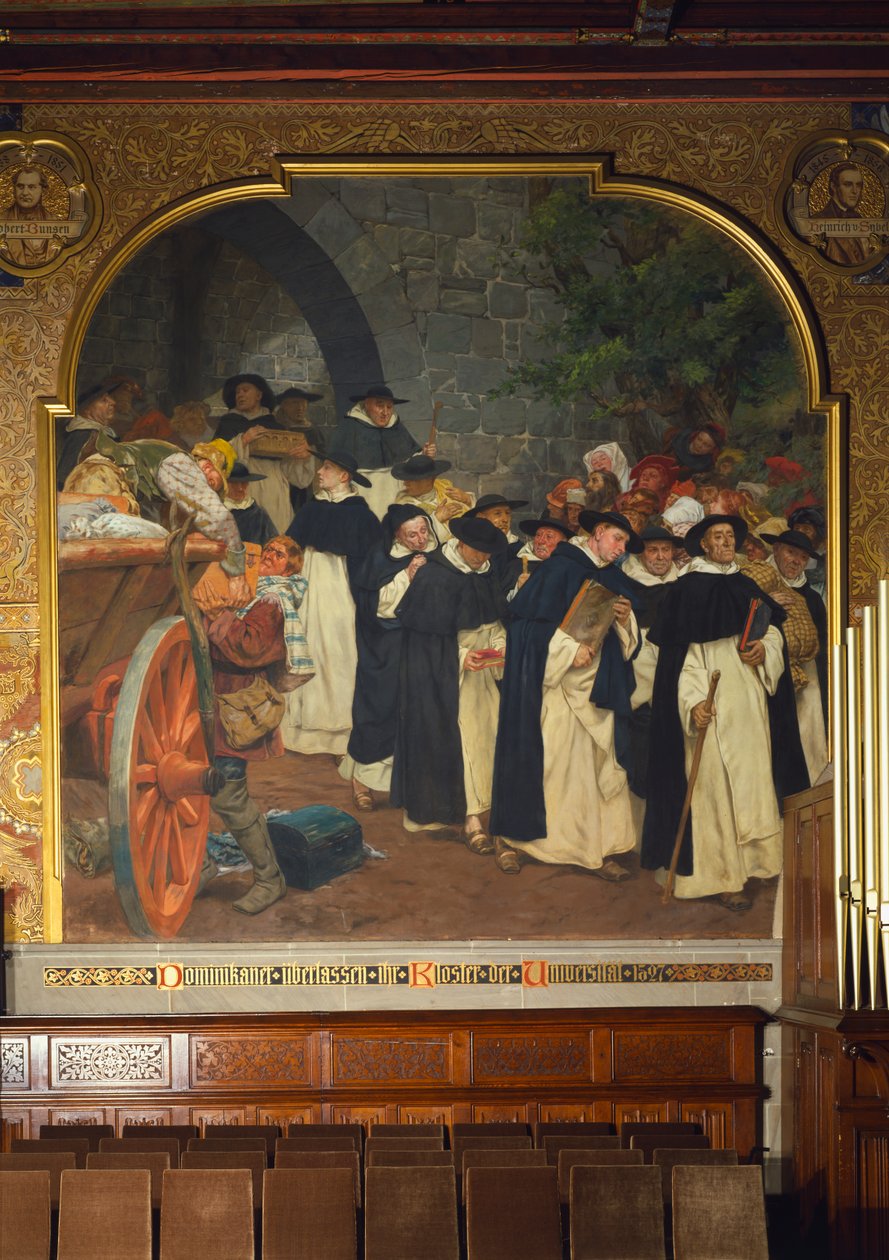 Die Dominikaner verlassen ihr Kloster zugunsten der Universität im Jahr 1527, 1903 von Peter Johann Theodor Janssen