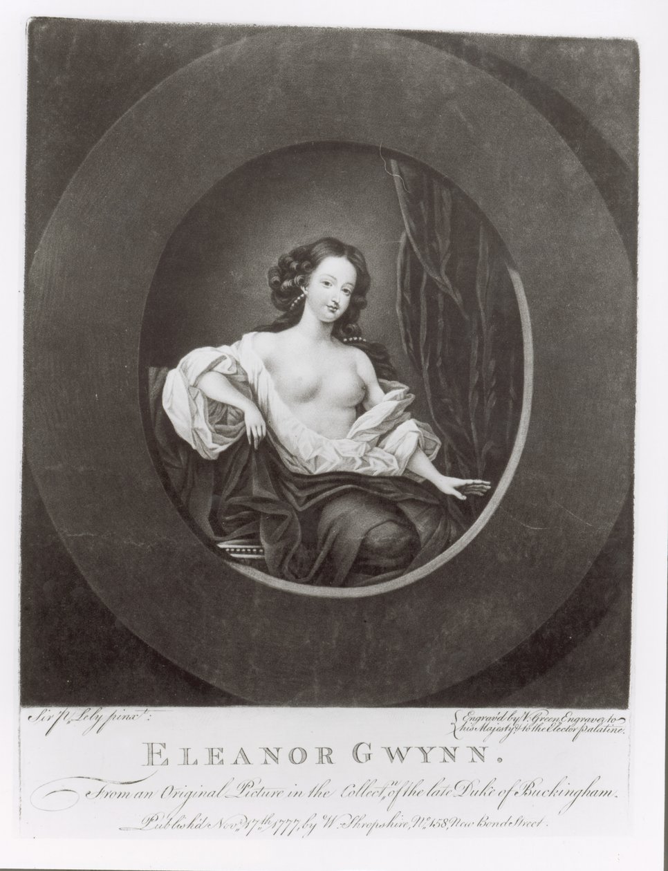Eleanor (Nell) Gwynne, graviert von Valentine Green, 1777 von Peter Lely