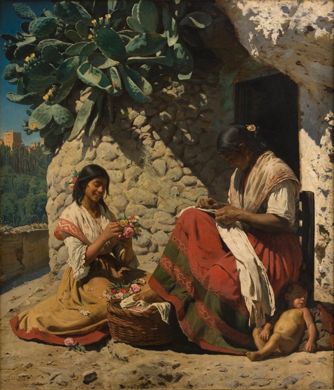 Zwei Zigeunerfrauen vor ihrem Haus von Peder Severin Krøyer