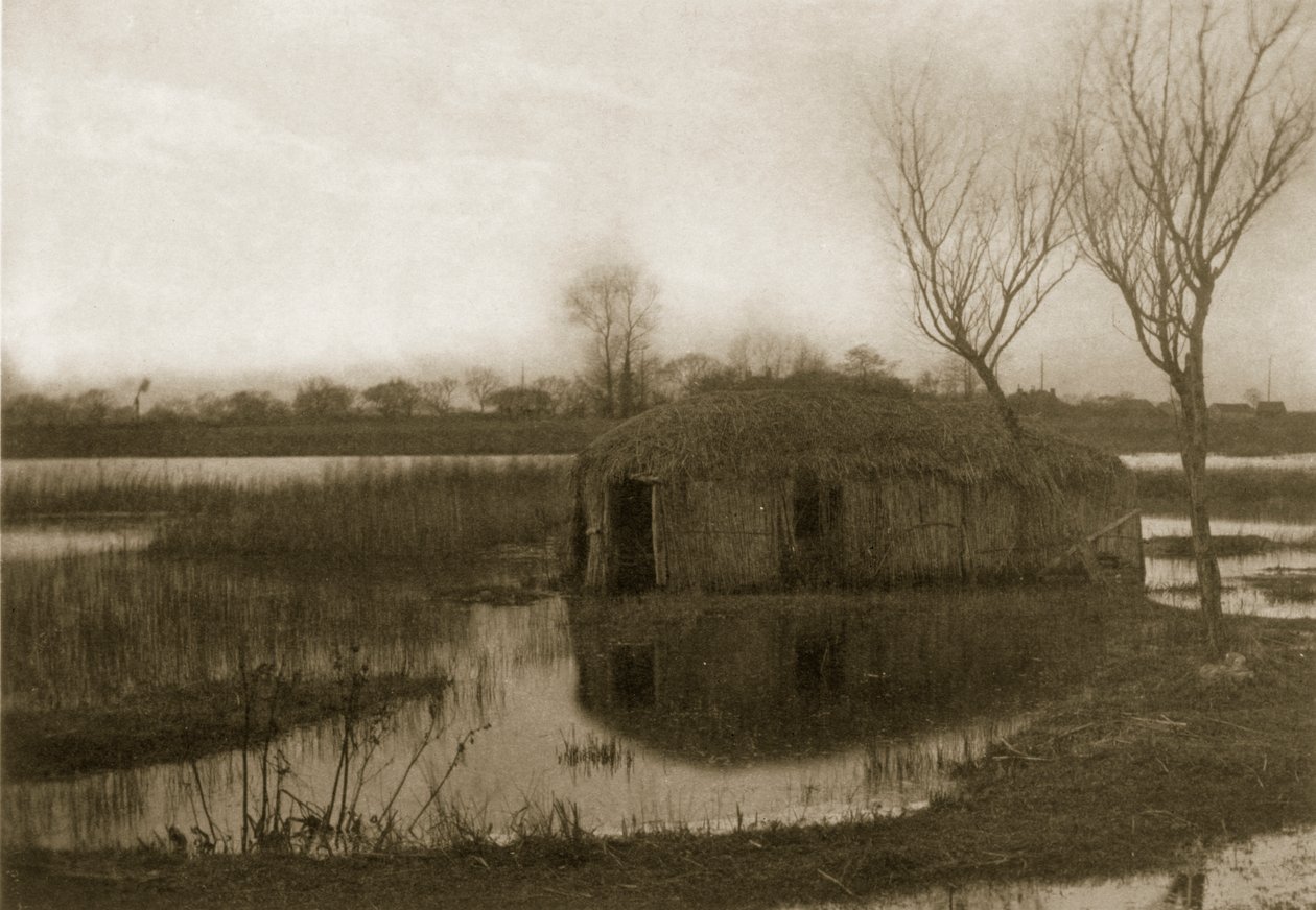 Ein Schilfbootheim, Leben und Landschaft auf den Norfolk Broads, ca. 1886