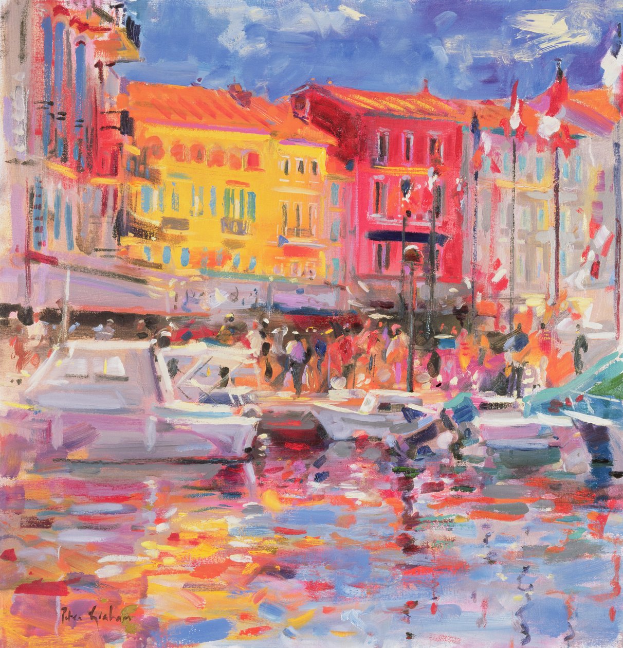Der Hafen von St. Tropez, 2002 von Peter Graham (Contemporary)