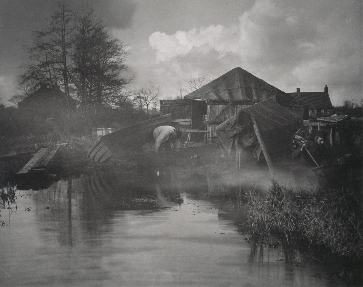 Eine Bootswerft in Norfolk von Peter Henry Emerson