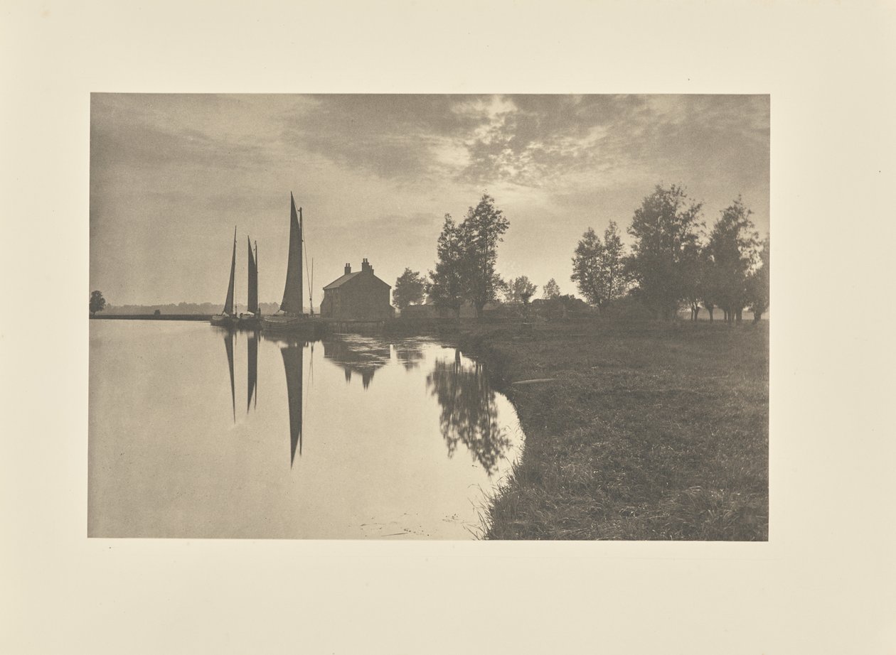 Cantley: Wherries warten auf den Gezeitenwechsel von Peter Henry Emerson