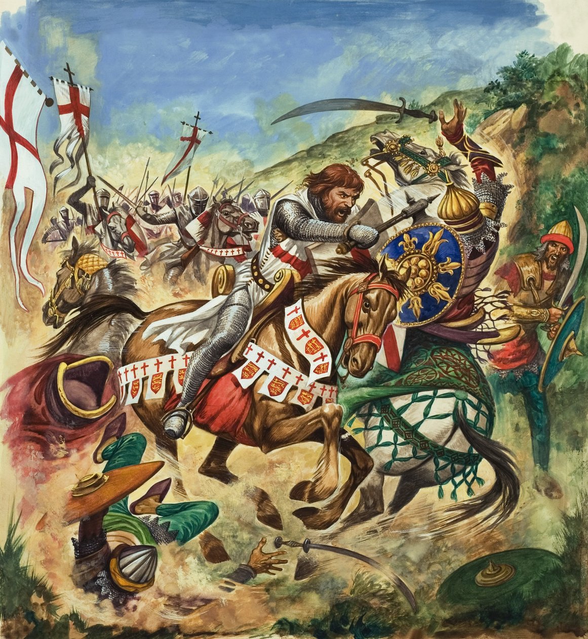Richard Löwenherz (1157-99) während des Dritten Kreuzzugs von Peter Jackson