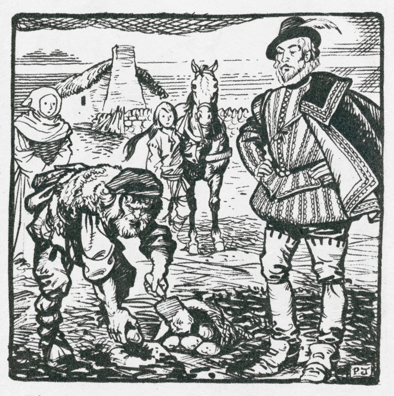 Sir Walter Raleigh führt Kartoffeln aus Amerika ein und lässt sie in Youghal pflanzen von Peter Jackson