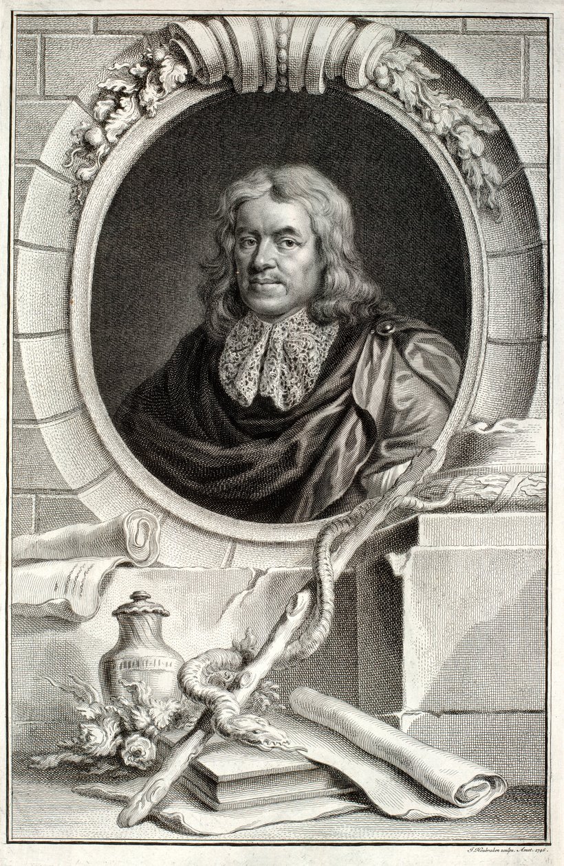 Thomas Sydenham, graviert von Jacobus Houbraken (1698-1780) veröffentlicht in Amsterdam, 1746 von Peter Lely