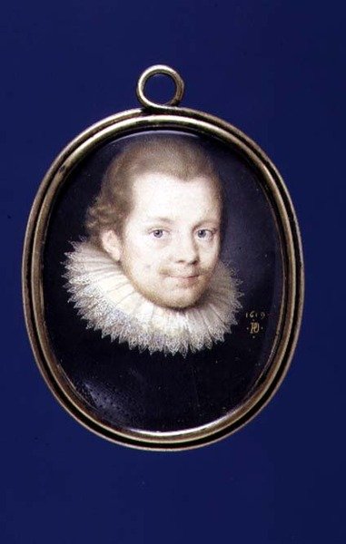 PD.12-1955 Porträtminiatur von Sir Kenelm Digby (1600-65) 1619 (Pergament auf Karton) von Peter Oliver