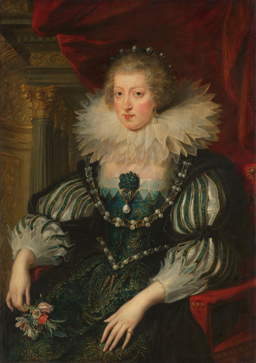 Porträt von Anna von Österreich (1601-1666), Königin von Frankreich von Peter Paul Rubens (workshop of)
