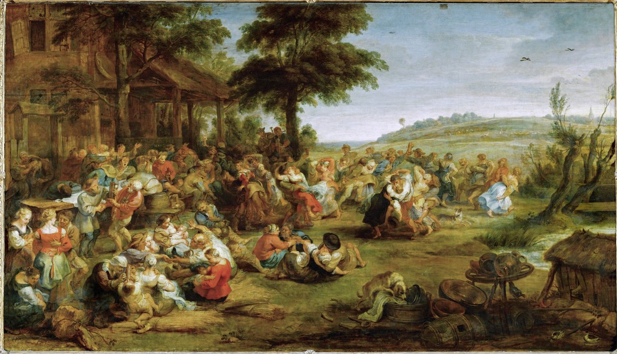 Ein Kirchenfest oder Hochzeit in einem Dorf, ca. 1635-38 von Peter Paul Rubens