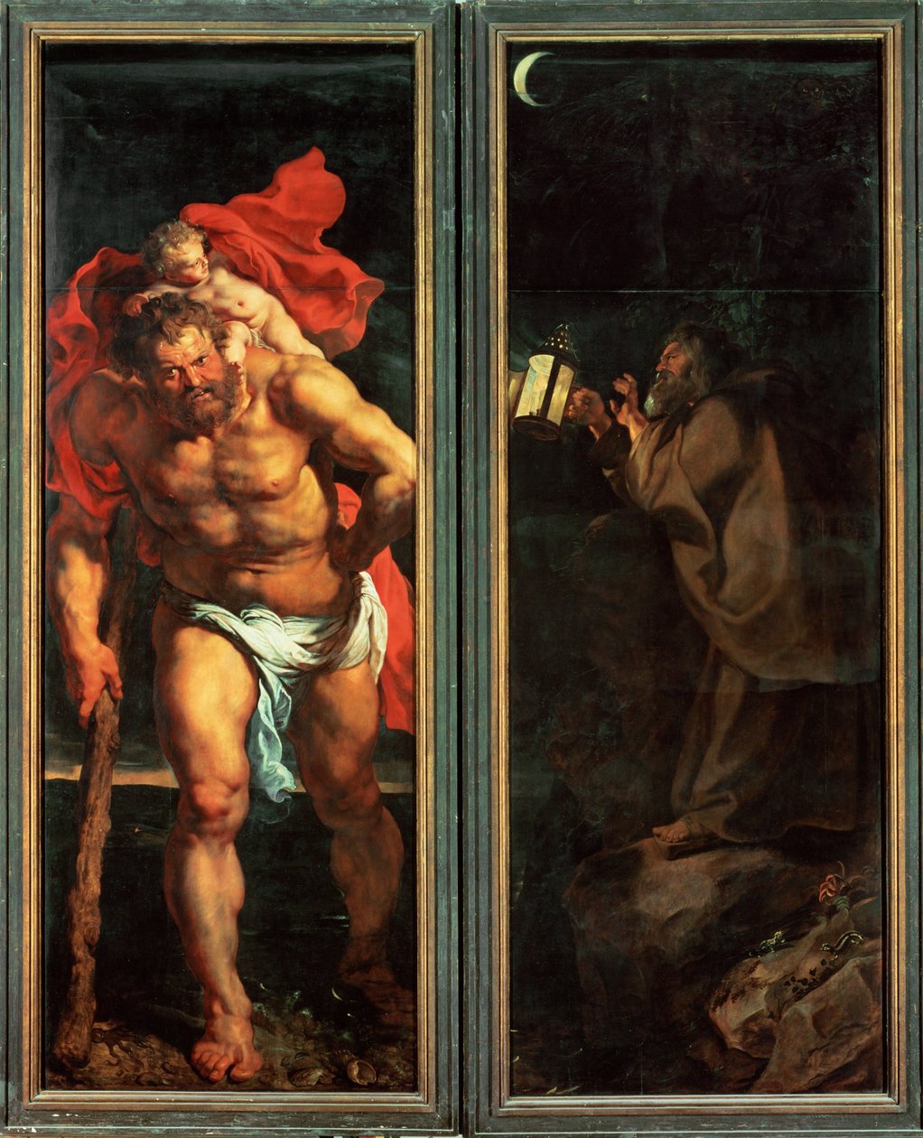 Altar: Kreuzabnahme, geschlossen, linke Seite: Heiliger Christophorus von Peter Paul Rubens