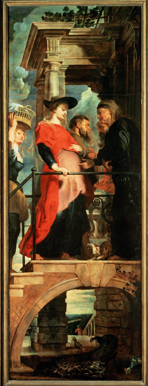 Abnahme vom Kreuz, linkes Panel: Heimsuchung von Peter Paul Rubens