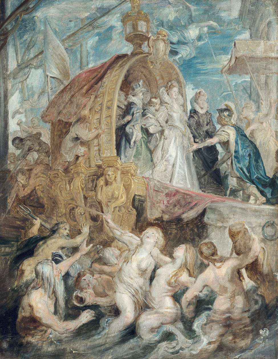 Die Landung in Marseille (Skizze zum Medici-Zyklus) von Peter Paul Rubens