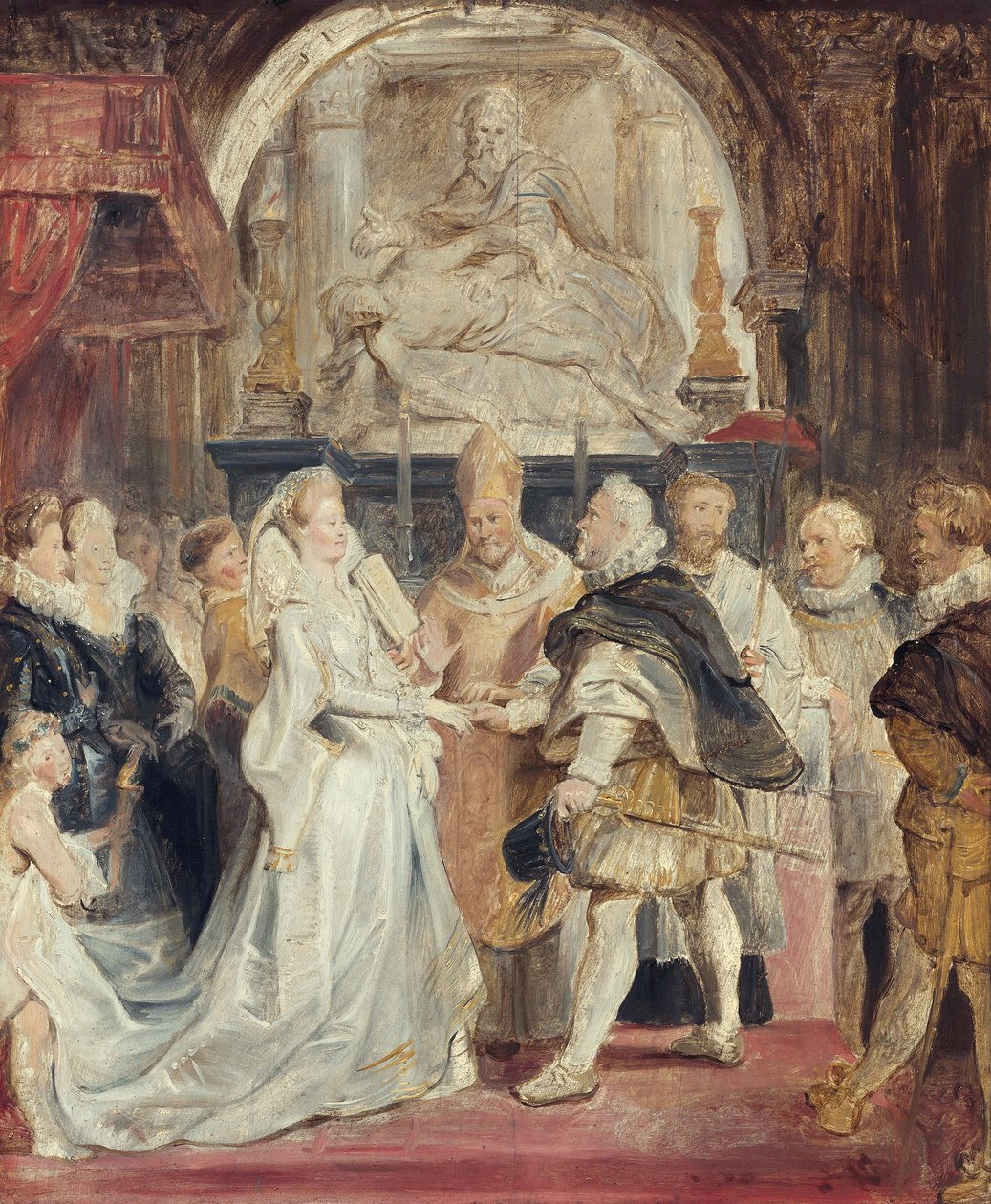 Die Vermählung "in procuratione" (Skizze zum Medici-Zyklus) von Peter Paul Rubens