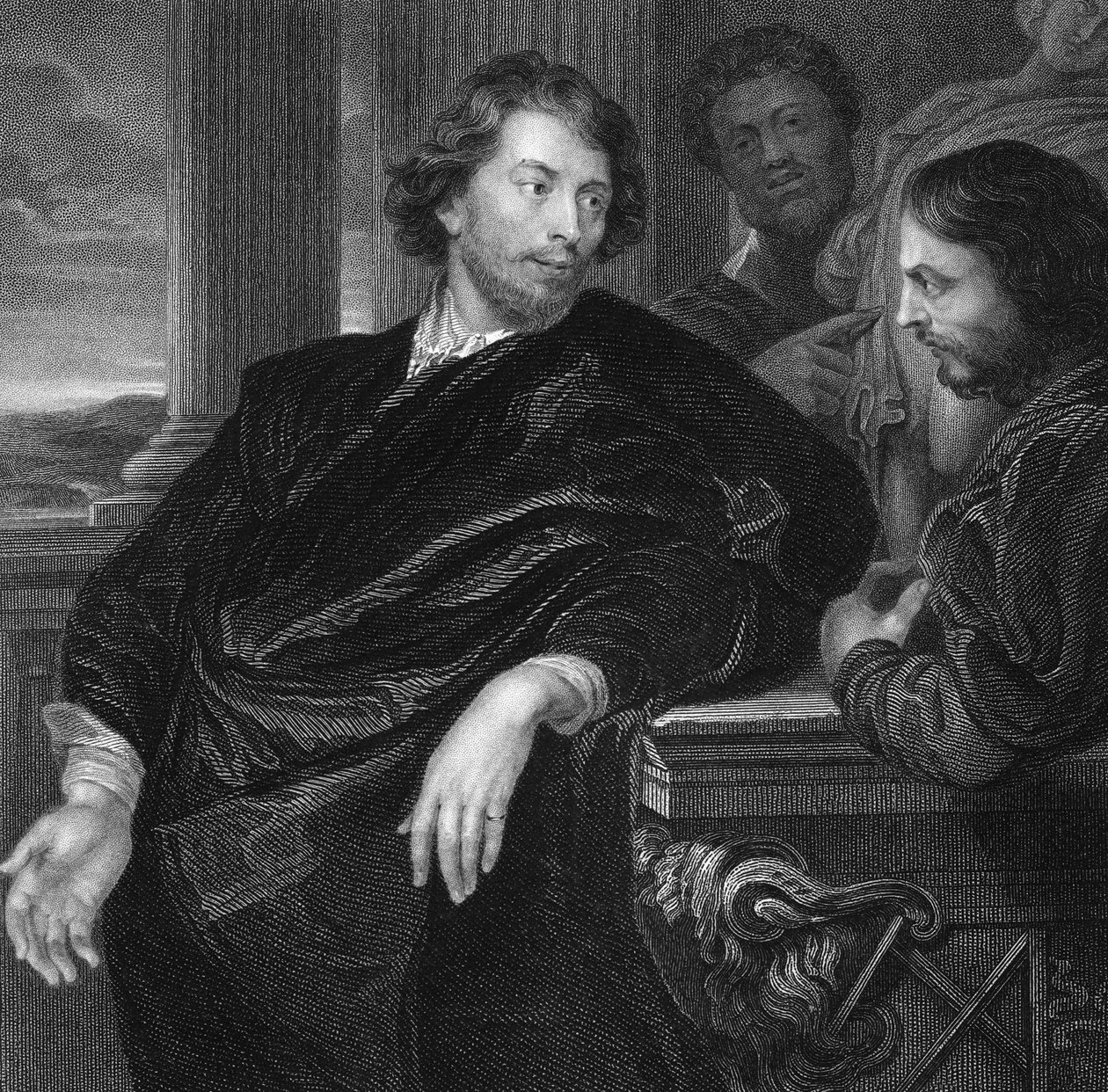 Graviertes Selbstporträt von Sir Peter Paul Rubens (1577 - 1640) von Peter Paul Rubens