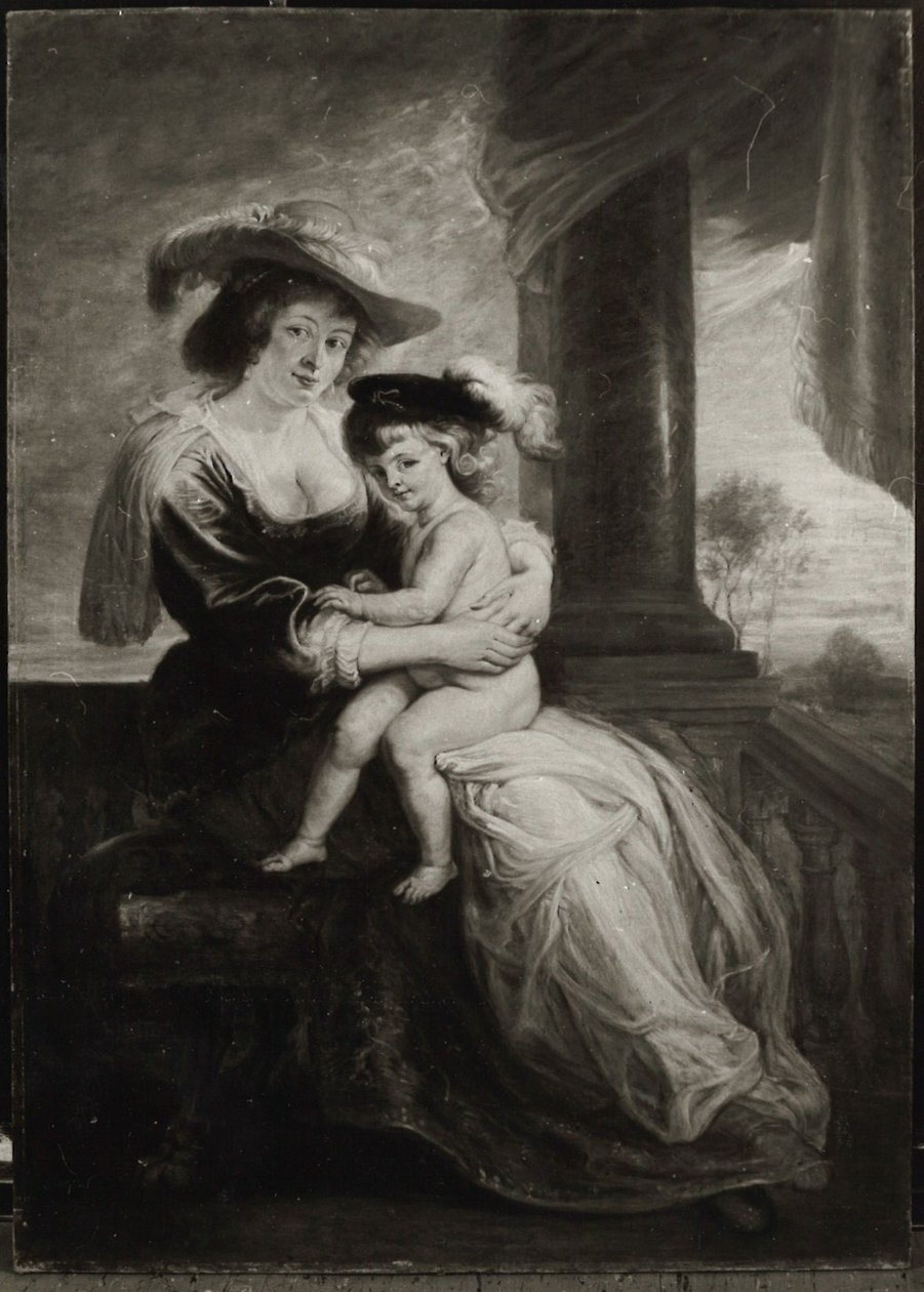 Helene Fourment und Sohn Frans (Kopie nach) von Peter Paul Rubens