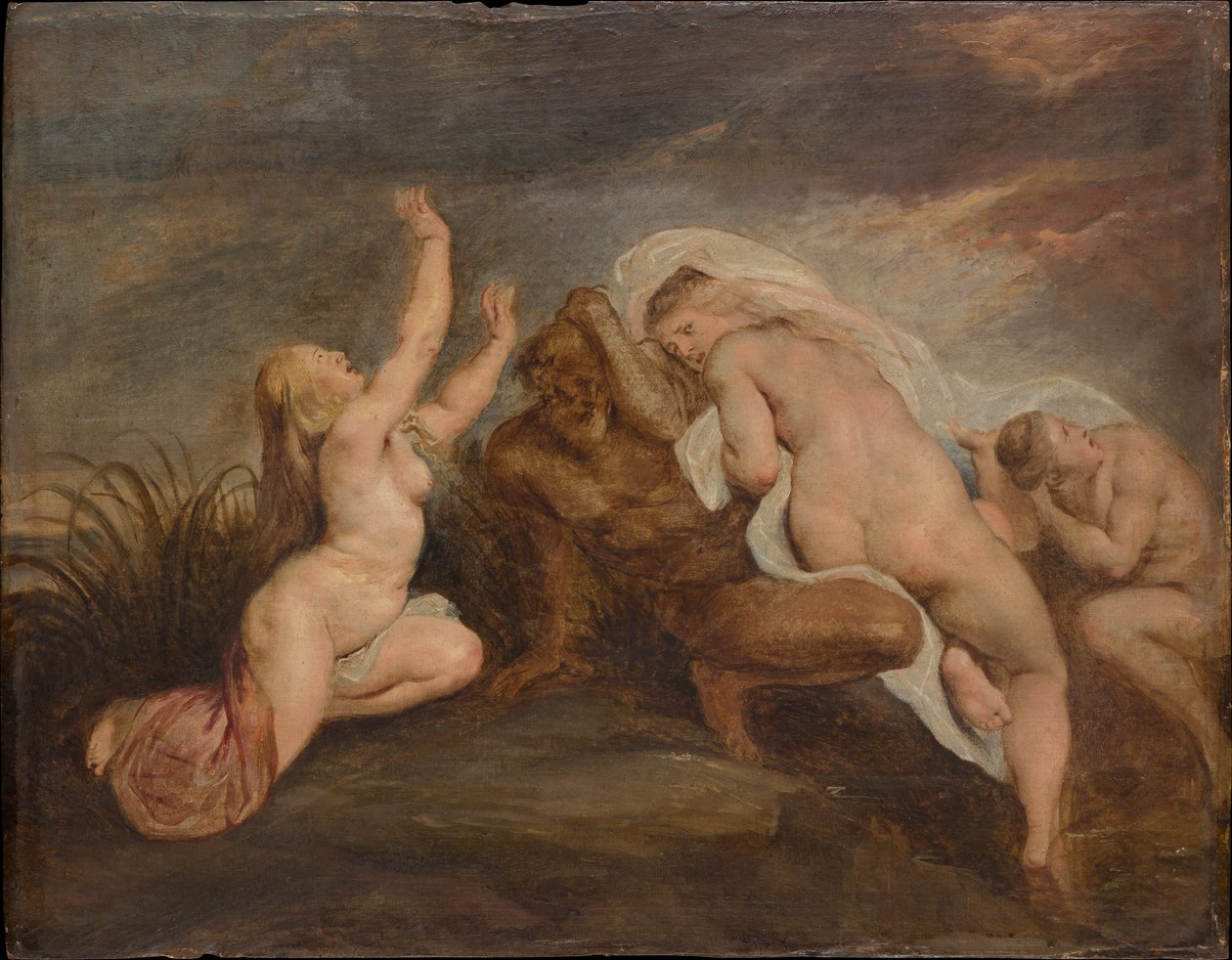 Nymphen und Flussgott (Fragment) von Peter Paul Rubens