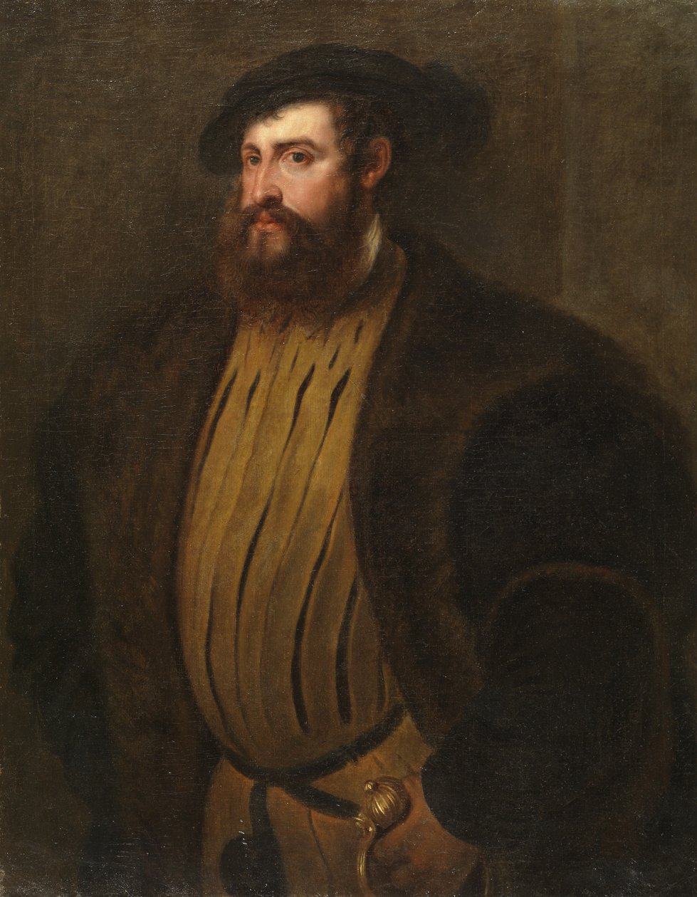 Porträt von Hernan Cortez (?) (nach Tizian) von Peter Paul Rubens