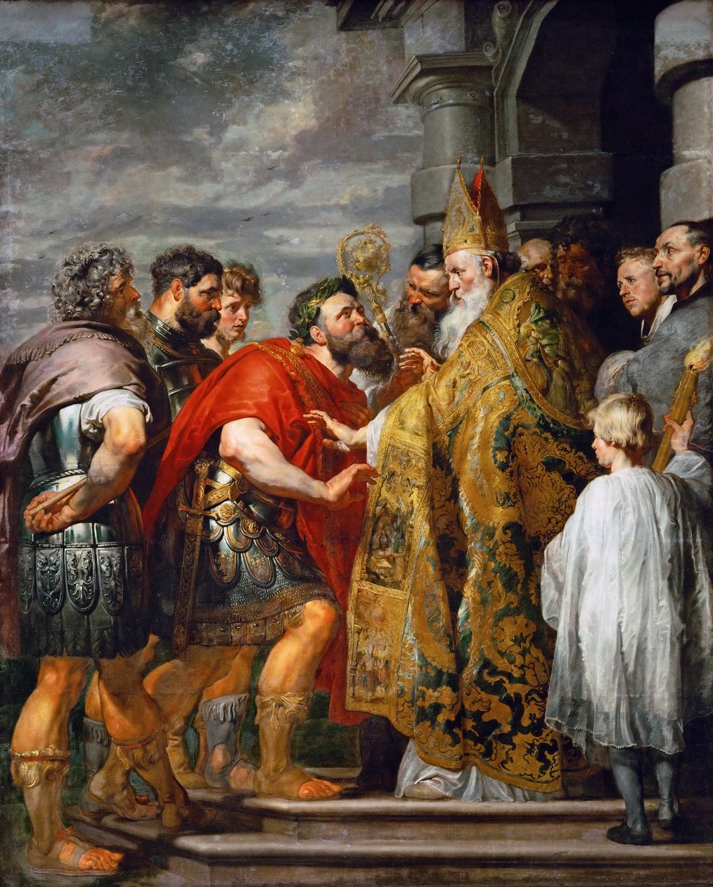 Heiliger Ambrosius und Kaiser Theodosius I. von Peter Paul Rubens
