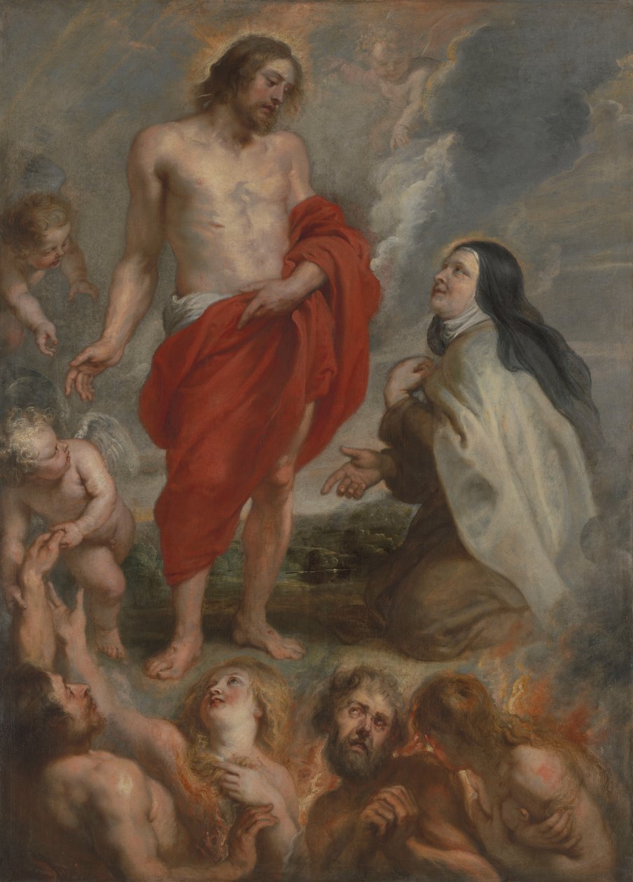 Die heilige Teresa von Ávila legt Fürsprache für Bernardino de Mendoza im Fegefeuer ein von Peter Paul Rubens