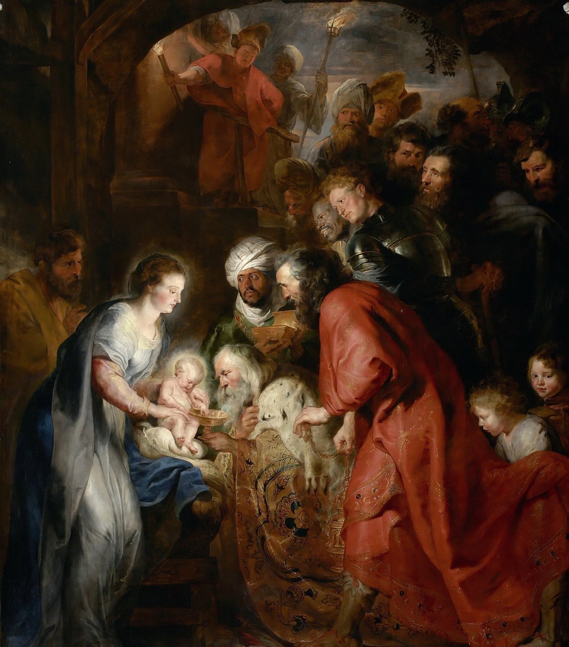 Die Anbetung der Könige, ca. 1619 von Peter Paul Rubens