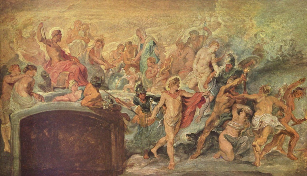 Der Rat der Götter (Skizze für den Medici-Zyklus), Nr. 14 von Peter Paul Rubens