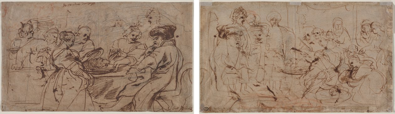 Das Fest des Herodes (recto) Tomyris mit dem Kopf des Kyros (verso) von Peter Paul Rubens