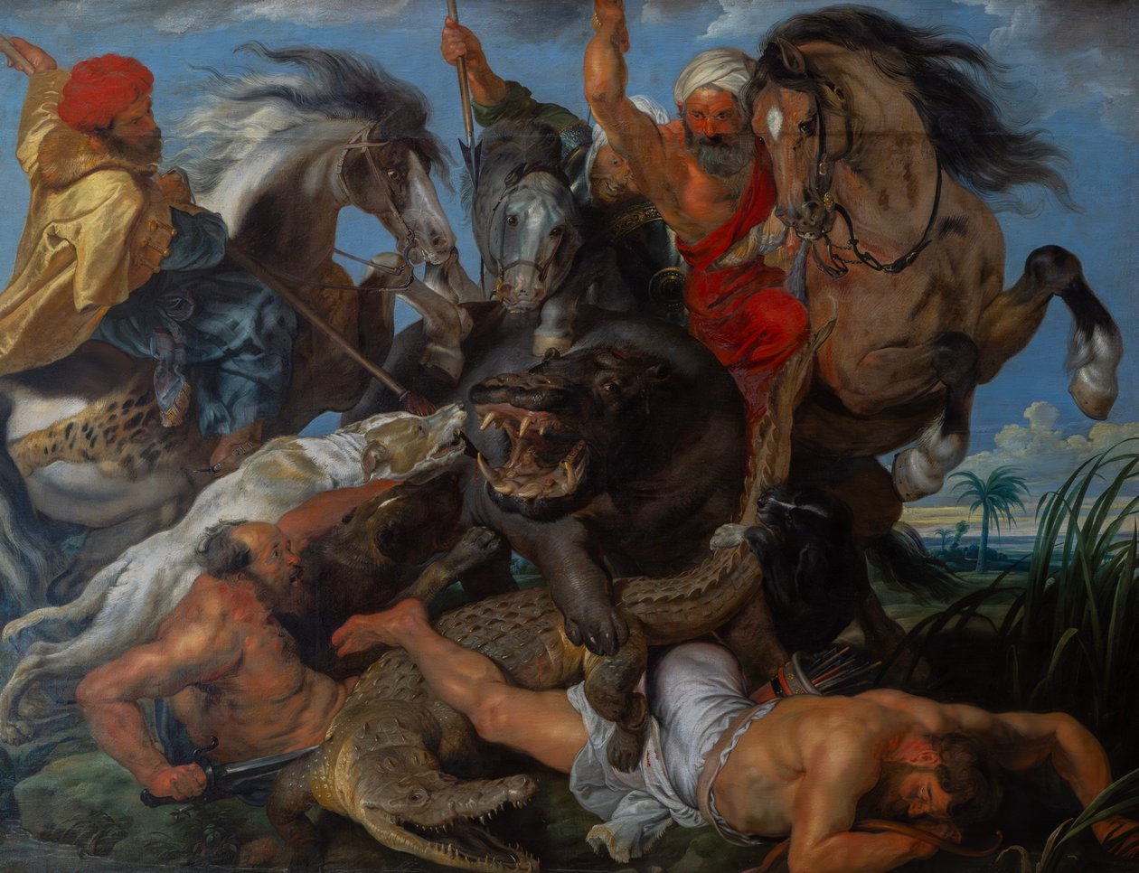 Die Jagd auf Nilpferd und Krokodil von Peter Paul Rubens