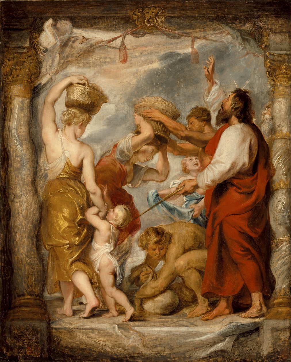 Die Israeliten sammeln Manna in der Wüste von Peter Paul Rubens