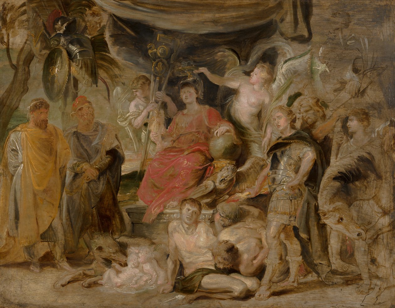 Der Triumph Roms: Der junge Kaiser Konstantin ehrt Rom von Peter Paul Rubens