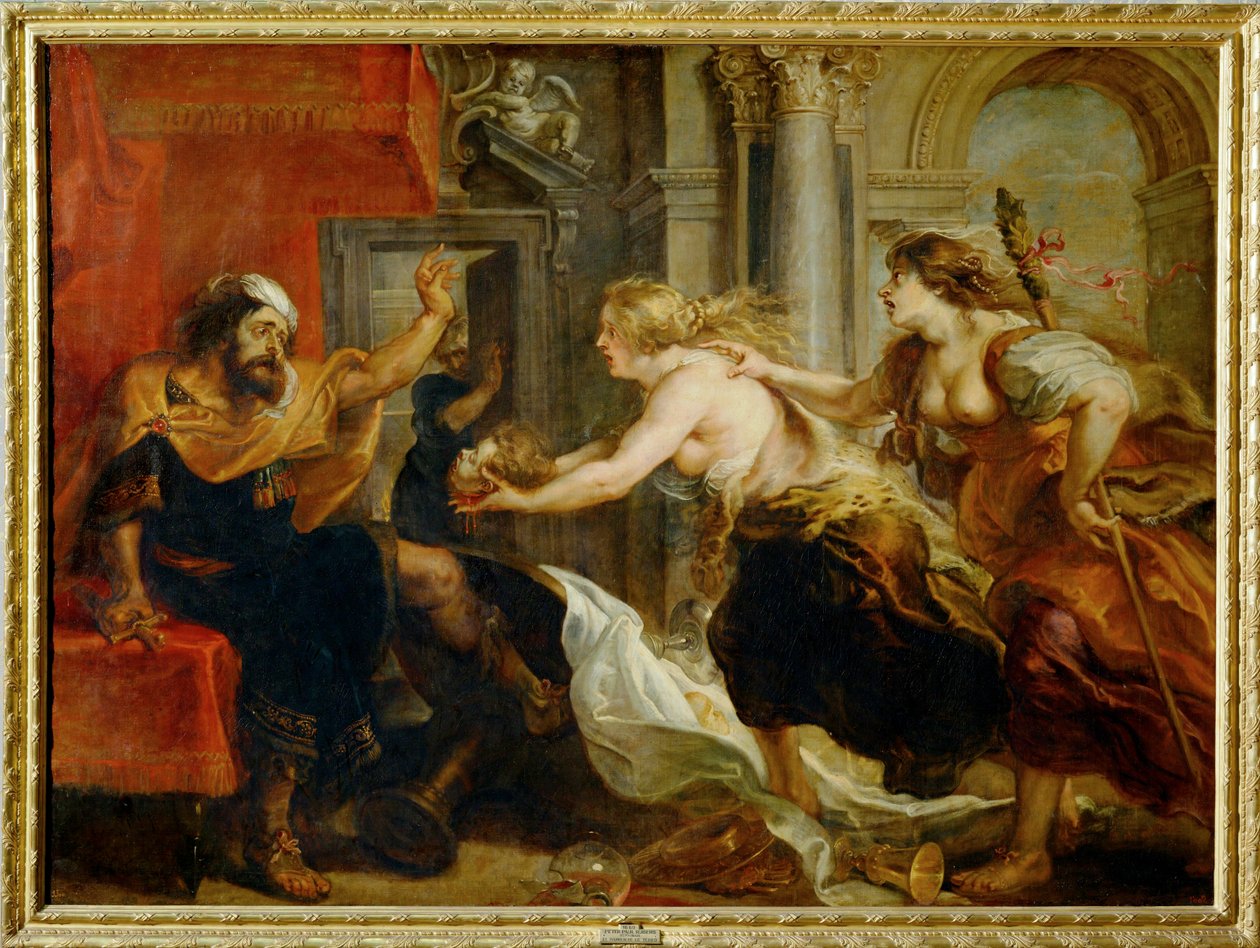 Das Bankett des Tereus: Philomena und Procne präsentieren Tereus den abgeschlagenen Kopf seines Sohnes von Peter Paul Rubens