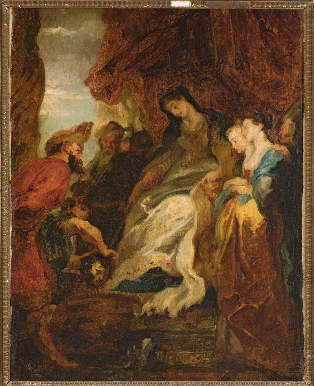 Tomyris befiehlt, den Kopf des Cyrus in eine Schale mit Blut zu tauchen (Herodot, Geschichte, I, 214) von Peter Paul Rubens