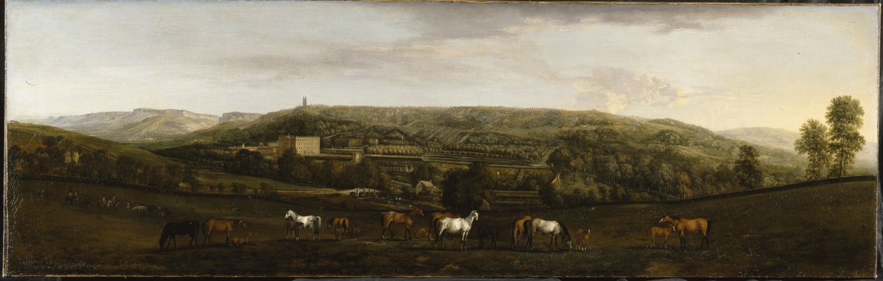 Ansicht von Chatsworth aus Südwesten von Peter Tillemans