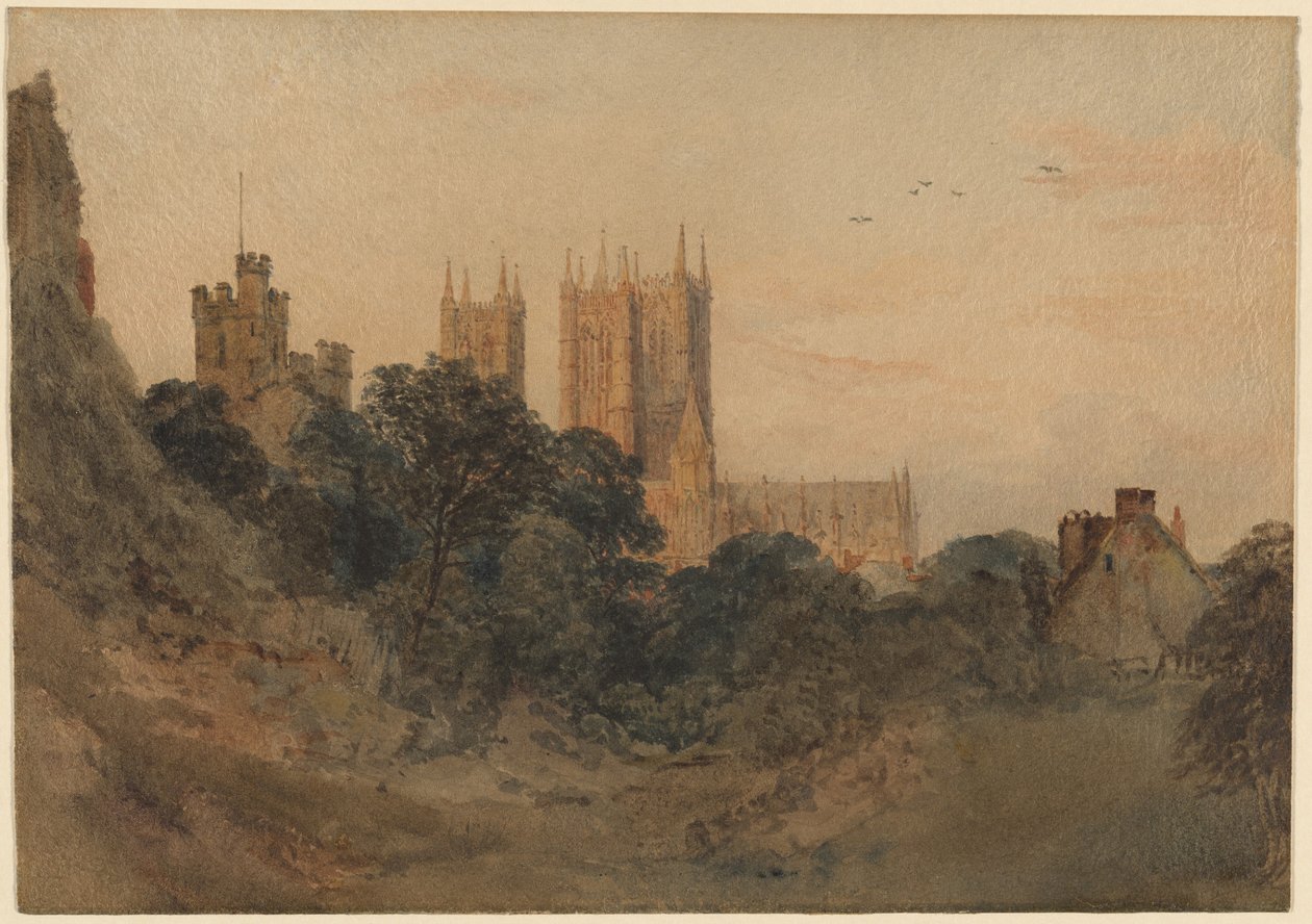 Lincoln Kathedrale vom Burggraben von Peter de Wint