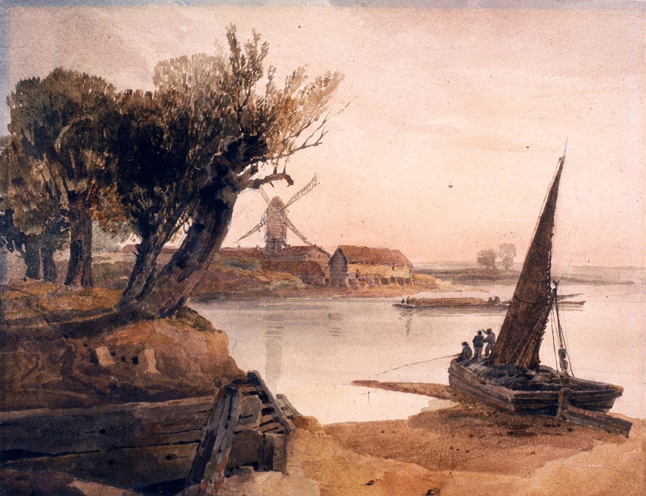 Am Fluss Witham von Peter de Wint