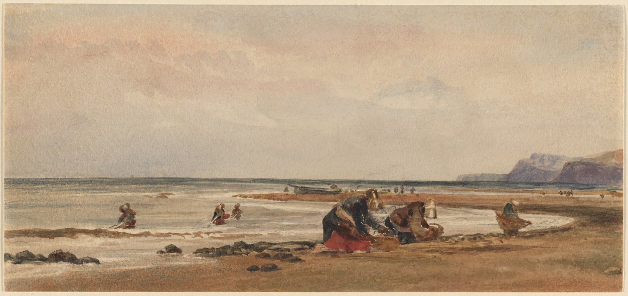 Seetangsammeln am Ufer von Redcar, Yorkshire von Peter de Wint