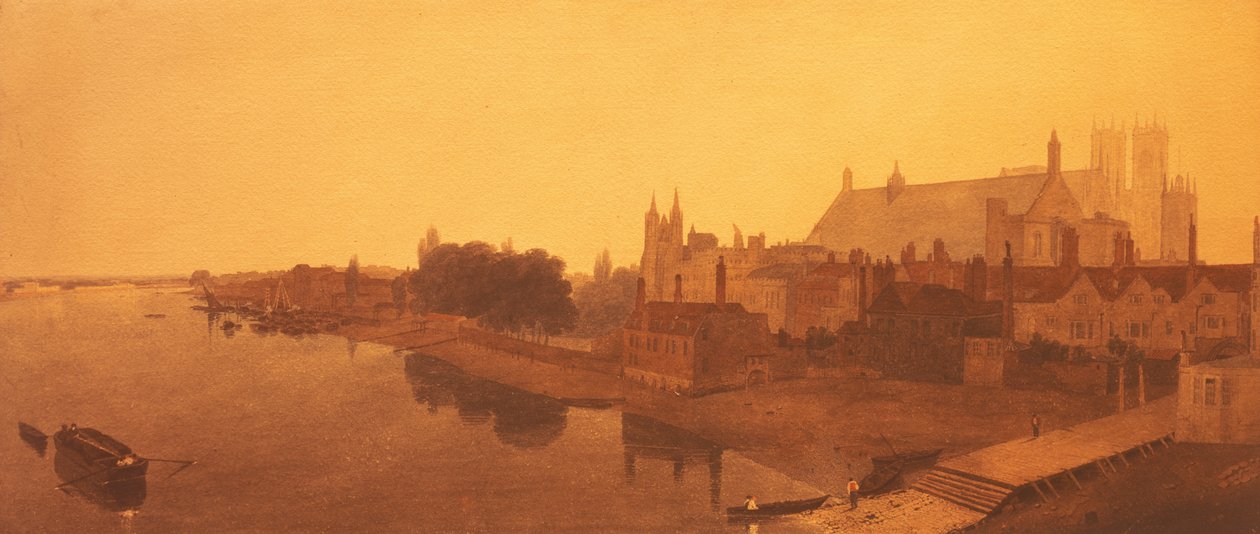 Westminster Abbey und Hall und alte Parlamentshäuser von Peter de Wint