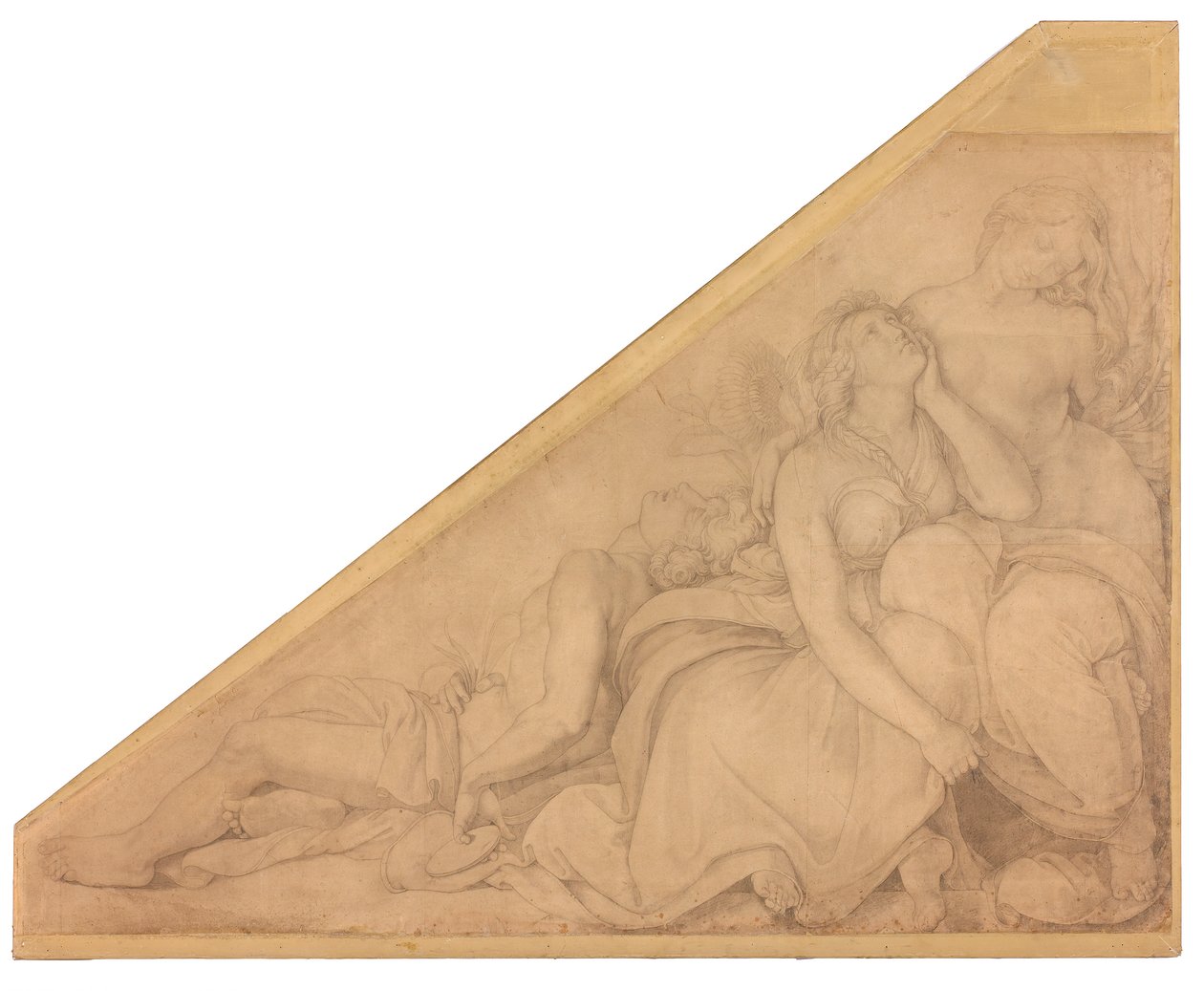 Hyakinthos, Klythia, Leukothoe, in Blumen verwandelt von Peter von Cornelius
