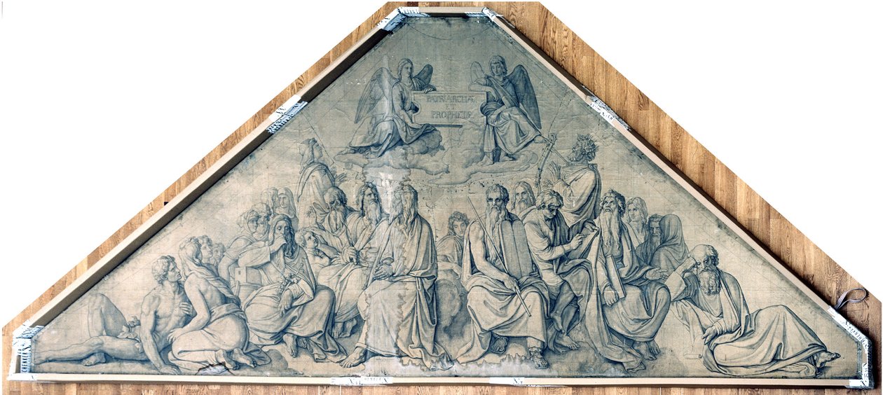 Patriarchen und Propheten. Karton zu den Fresken der Ludwigskirche in München von Peter von Cornelius