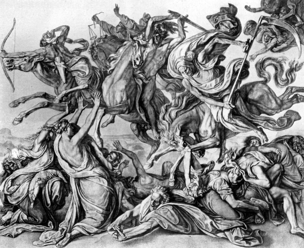 Die vier Reiter der Apokalypse, 1926 von Peter von Cornelius