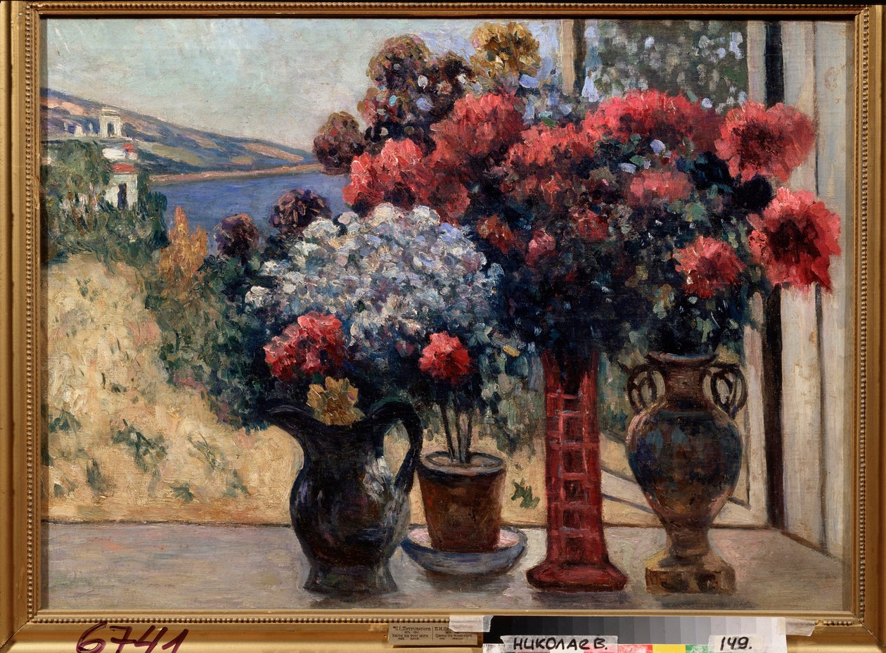 Blumen am Meer von Petr Ivanovic Petrovichev