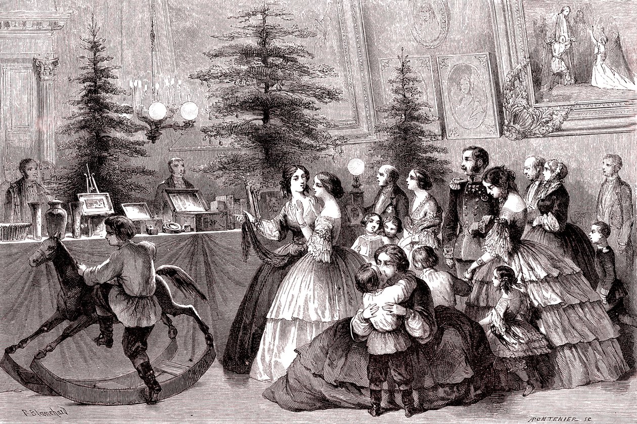 Weihnachten in Sankt Petersburg, Russland. 1861 von Pharamond Blanchard