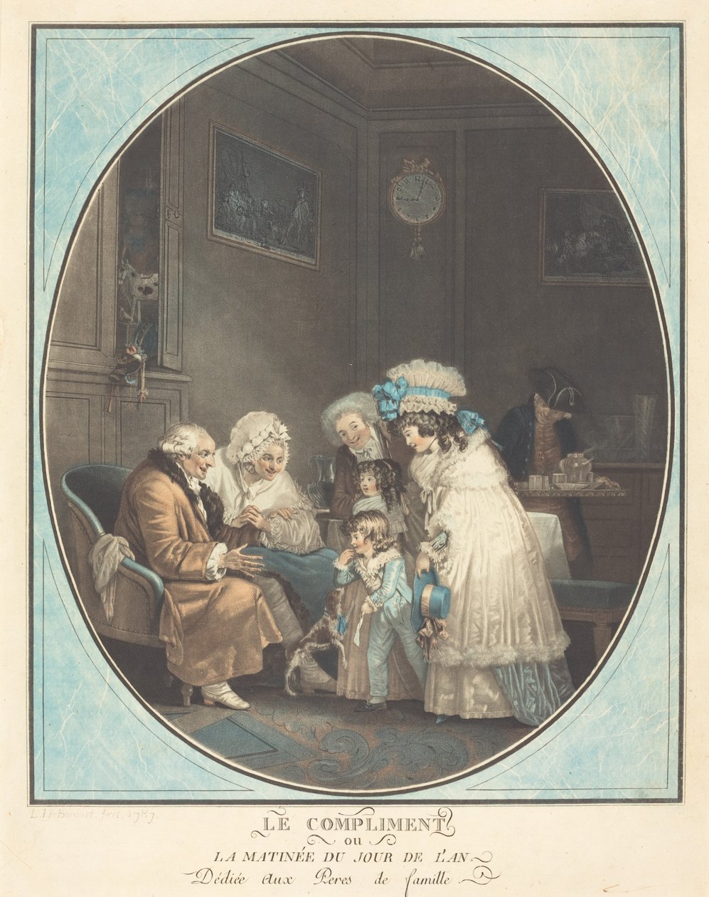 Das Kompliment oder Neujahrsmorgen von Philibert-Louis Debucourt