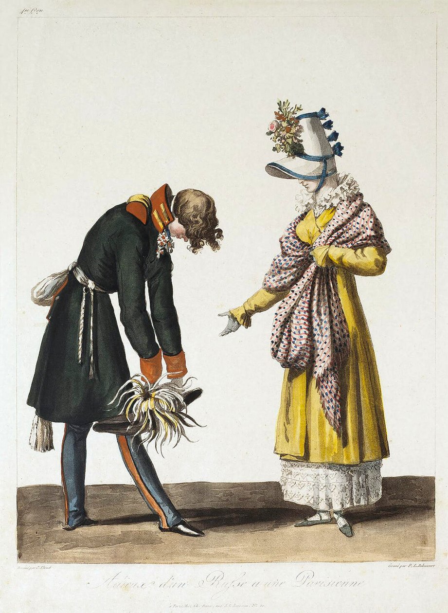 Abschied eines russischen Offiziers von einer Pariserin, 1816 von Philibert Louis Debucourt
