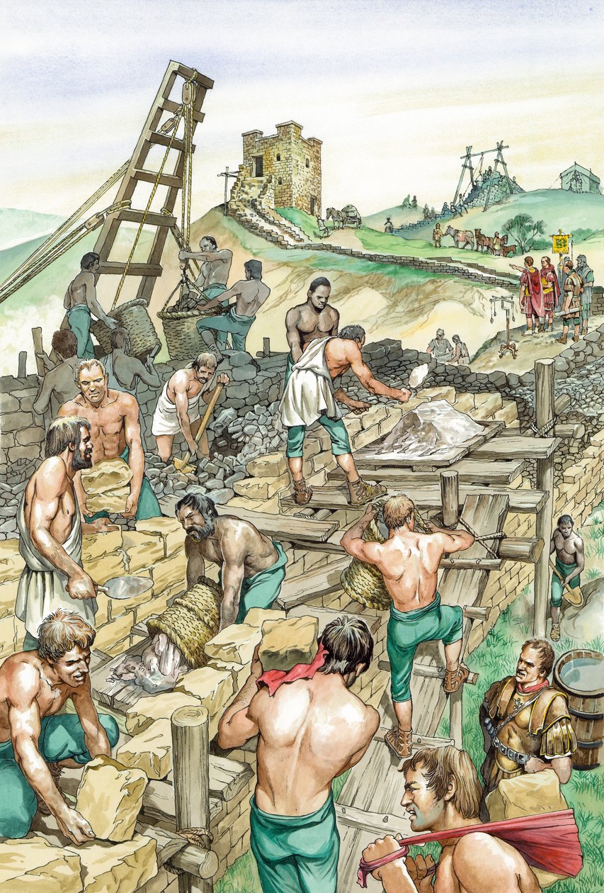 Bau der Hadriansmauer, frühes 2. Jahrhundert von Philip Corke