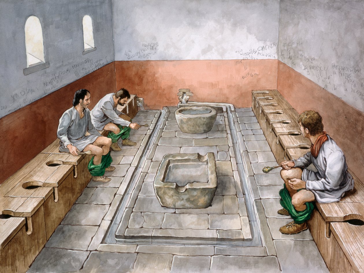 Römische Latrine, 2. Jahrhundert von Philip Corke