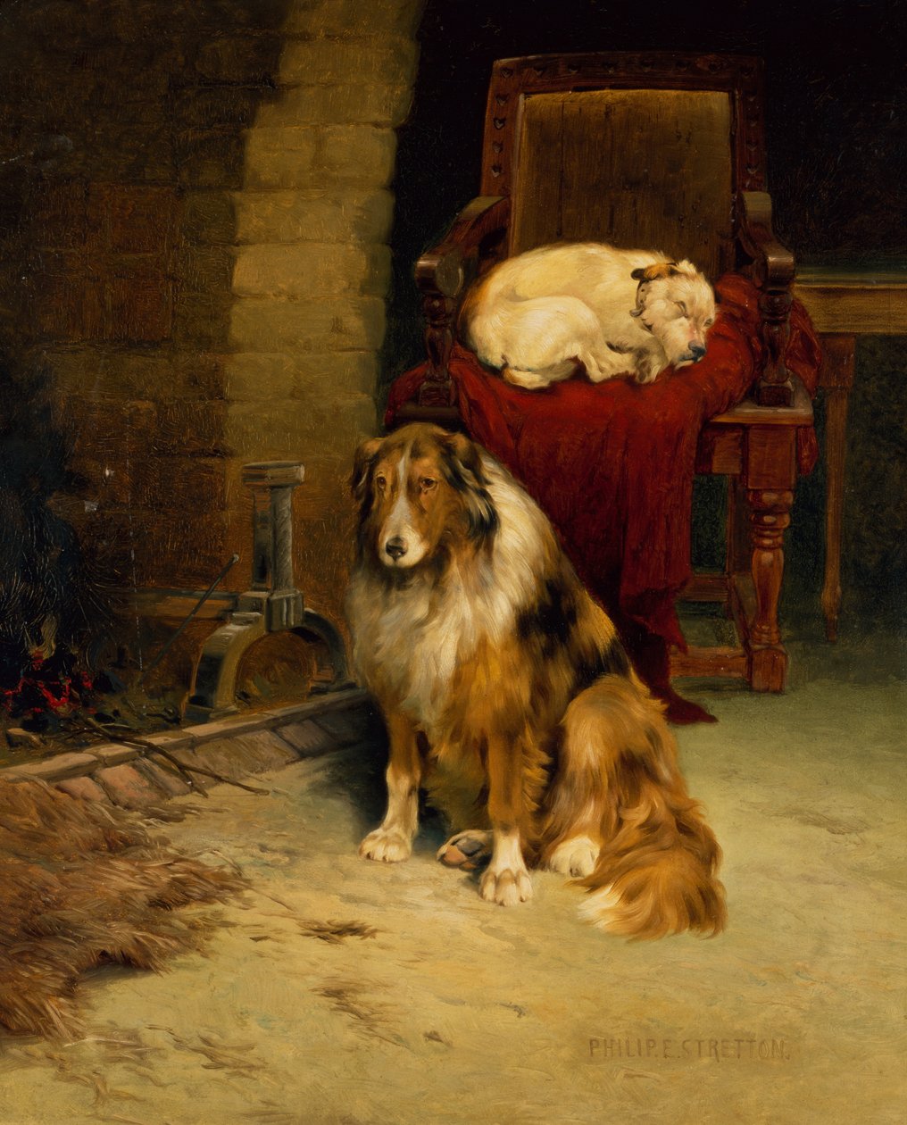 Kameraden am Kamin von Philip Eustace Stretton