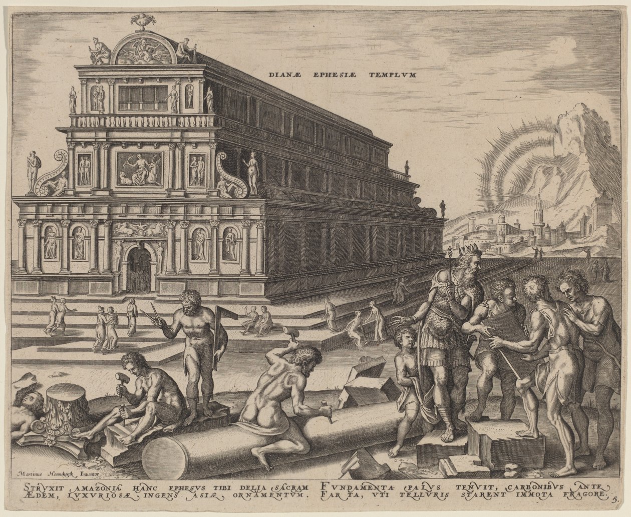 Der Tempel der Diana in Ephesus von Philip Galle, after Maerten van Heemskerck