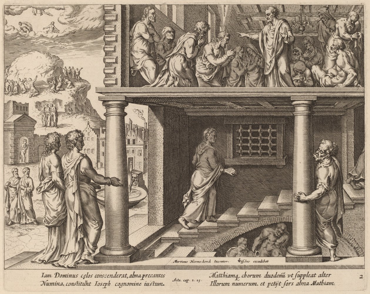Die Wahl des Heiligen Matthias von Philip Galle after Maerten van Heemskerck