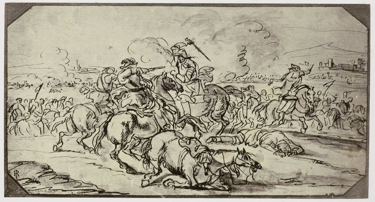 Borgognone, Eine Schlacht von Philip Henry Delamotte